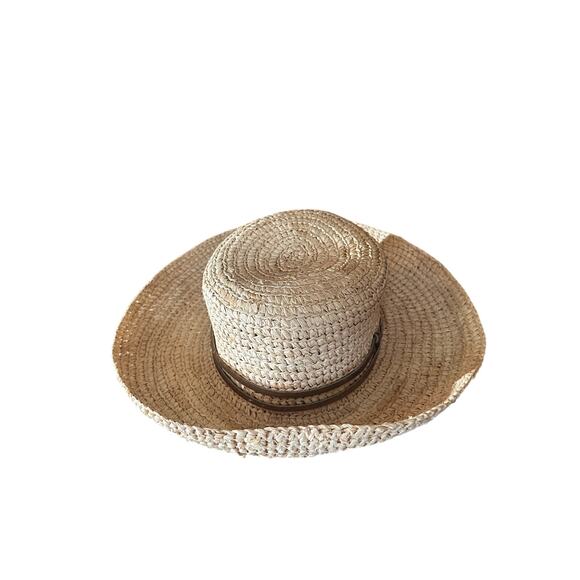 Monrovia Pantropic Raffia Cruiser woven raffia classic dome flicked edge hat